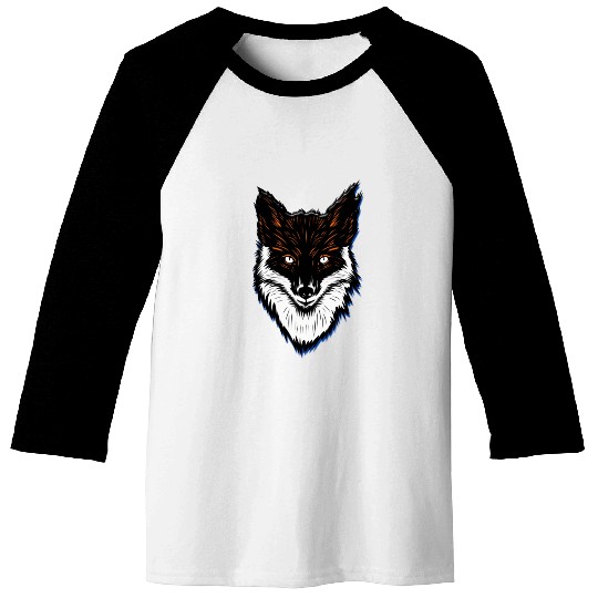 Vector illustration of fox head Baseball Tees classique