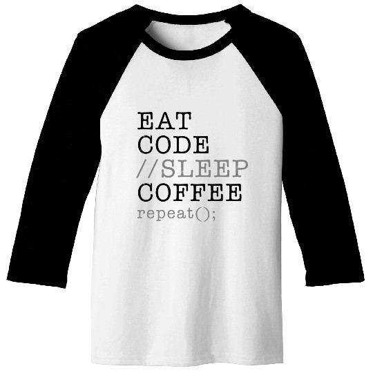 Computer Science Python Programmer Eat Code Sleep Baseball Tees