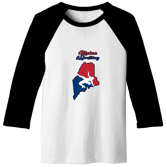 Maine Wrestling Baseball Tees