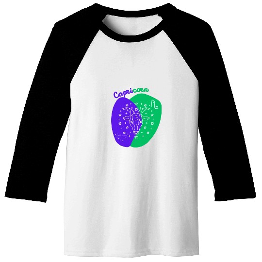 Cosmic Climb A Minimalist Capricorn Design Baseball Tees