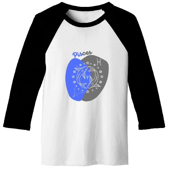 Underwater Dreams: A Minimalist Pisces Design Baseball Tees
