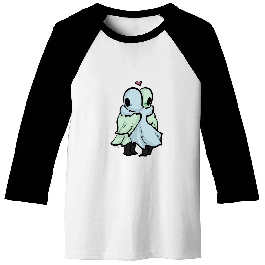 Ghost Hug (Left Chest) Baseball Tees