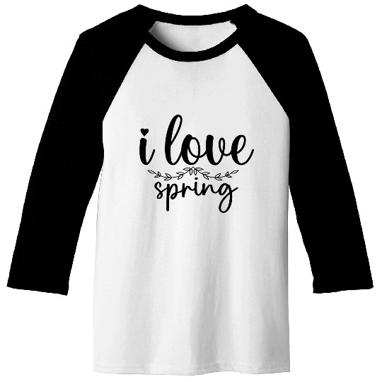 I Love Spring Baseball Tees