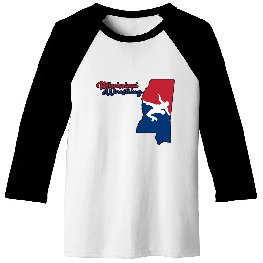 Mississippi Wrestling Baseball Tees
