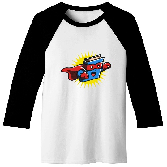 Book Hero Reading Book Lover Comic Book Comics Baseball Tees