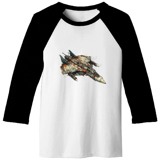 Sci fi FIghter jet Baseball Tees