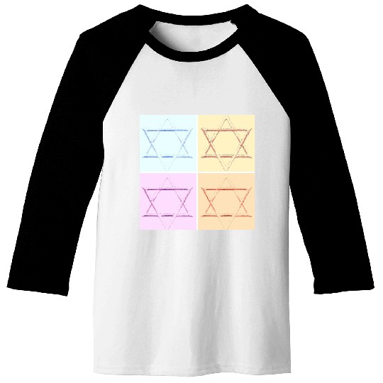 Star of David Design Baseball Tees