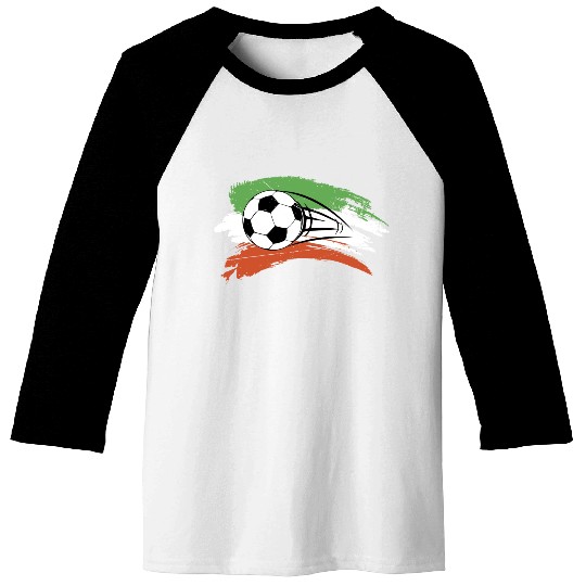 Ireland Irish Soccer Ball Flag Baseball Tees