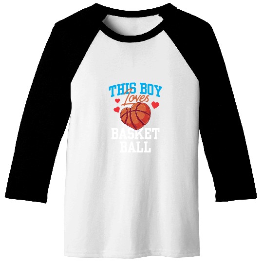 This Boy Loves Basketball Coach Match Player Team Baseball Tees