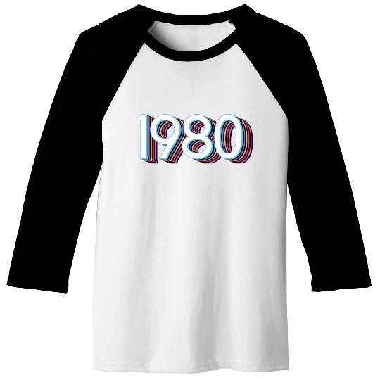 1980 Retro Design Baseball Tees