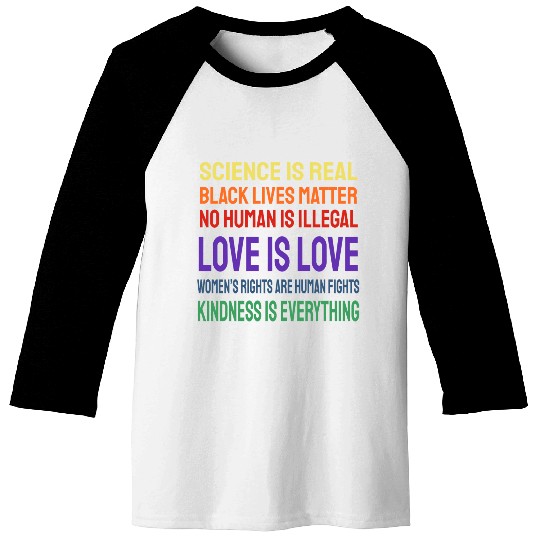 Science Is Real Black Lives Matter Baseball Tees