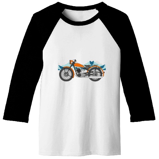 Vintage motorcycle Design Baseball Tees for Men