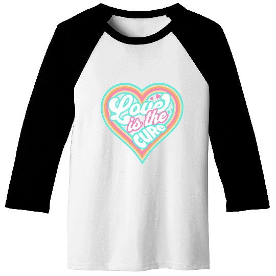LOVE IS THE CURE (blue) Baseball Tees