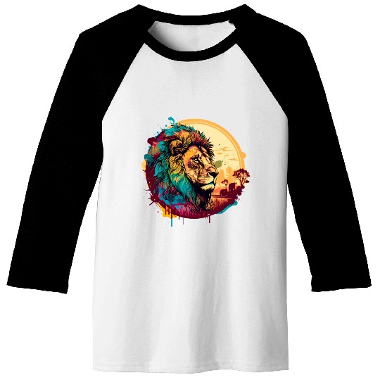 Africa abstract lion Baseball Tees