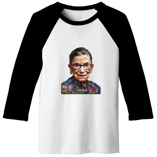 Ruth Bader Ginsburg portrait in a Monet style Baseball Tees