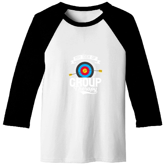My Idea Of Group Therapy Bow & Arrows Target Arche Baseball Tees