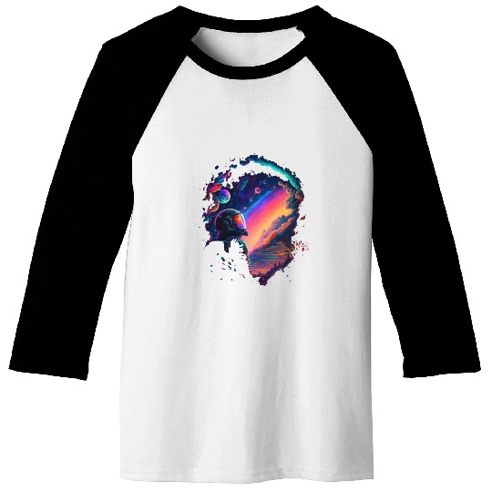 Psychedelic Astronaut Baseball Tees
