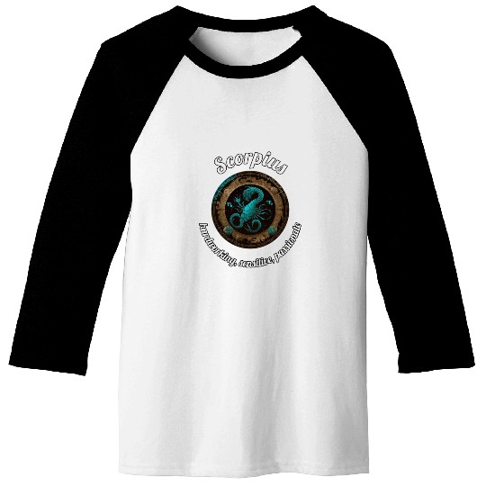Scorpius Zodiac Sign Scorpio Astronomy Baseball Tees