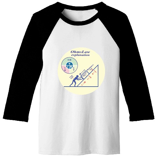 Electrical engineering ohm Law explanation Baseball Tees