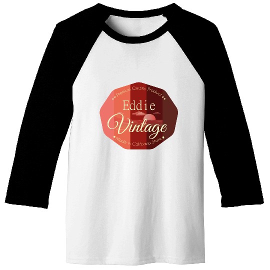 Eddie First Name Vintage Baseball Tees