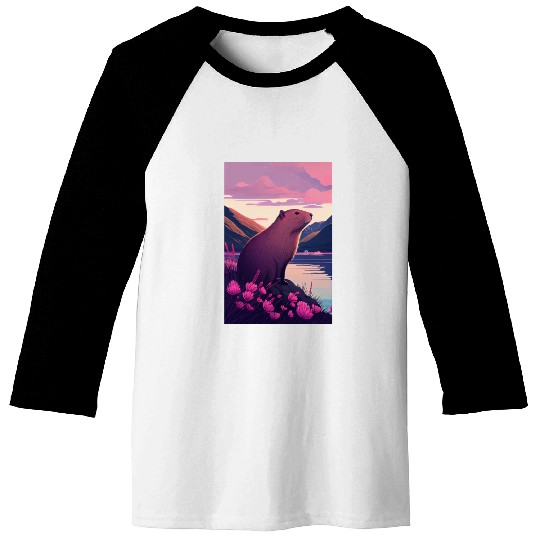 Capybara Nature Capibara Baseball Tees