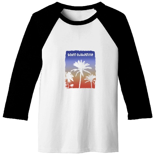 Saint Augustine Florida Sunset Vacation Souvenir Baseball Tees