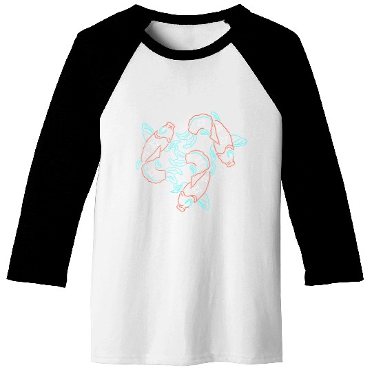 Neon Koi Fish Baseball Tees