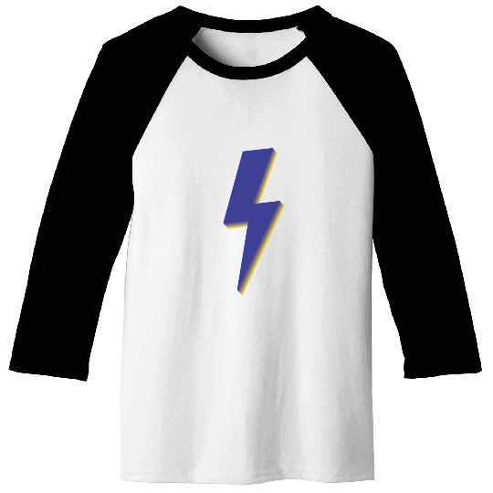 Lightning Bolt Blue 3D Baseball Tees