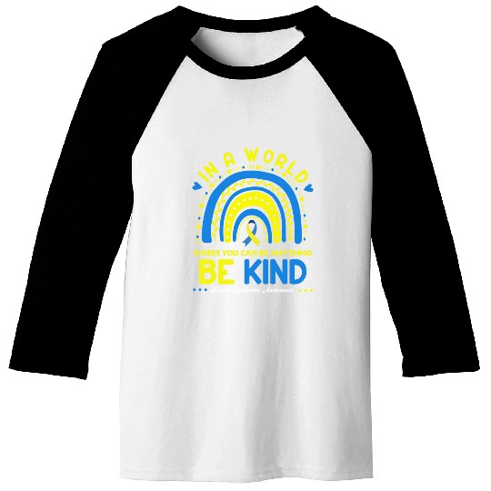 Be Kind Down syndrome Awareness October Teacher Baseball Tees