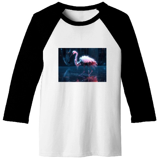 Neon Bird of Paradise Baseball Tees