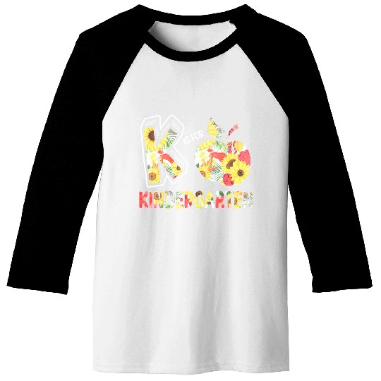 K Is For Kindergarten Teacher Back to School Kinde Baseball Tees