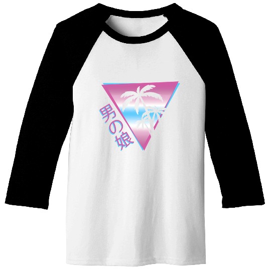 Femboy 80S 90S Palm Tree Japanese Vaporwave Aesthe Baseball Tees