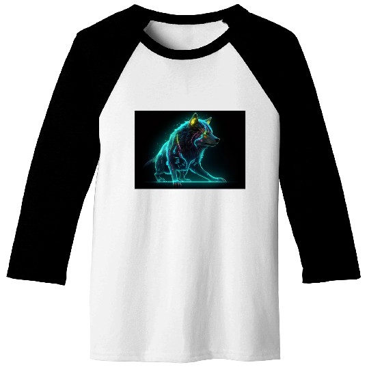 Neon Moon Wolf Baseball Tees
