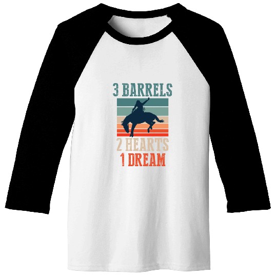 Barrel Racing Rodeo Baseball Tees