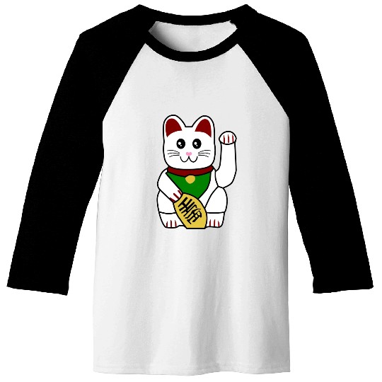 Cute Japanese Lucky Cat 1 Baseball Tees
