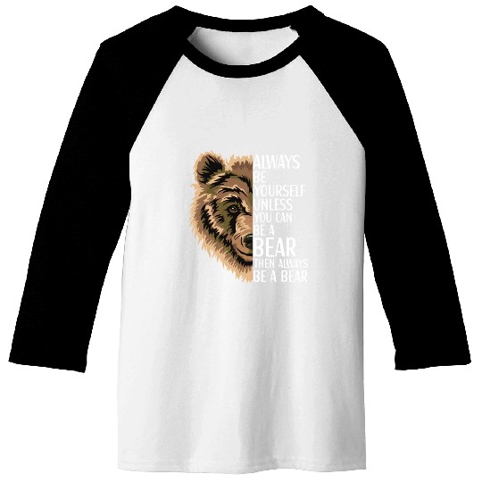 Bear Grizzly Wildlife Animal For Baseball Tees