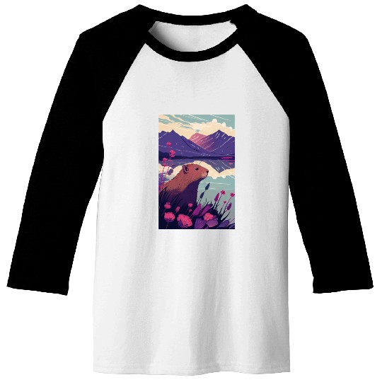 Capybara Nature Capibara Baseball Tees