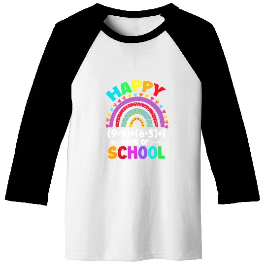 Math Formula 100 Days Of School Math Teacher Baseball Tees