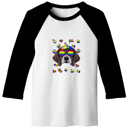 Lgbt Pointer Gay Pride Month Dog Rainbow Lesbian Baseball Tees