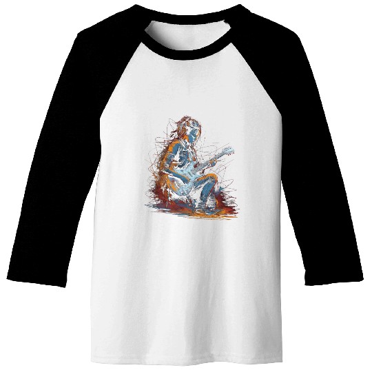 Female Guitar player Baseball Tees