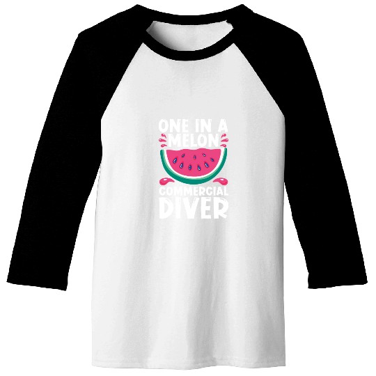 Diving Diver Melon Commercial Diving Baseball Tees