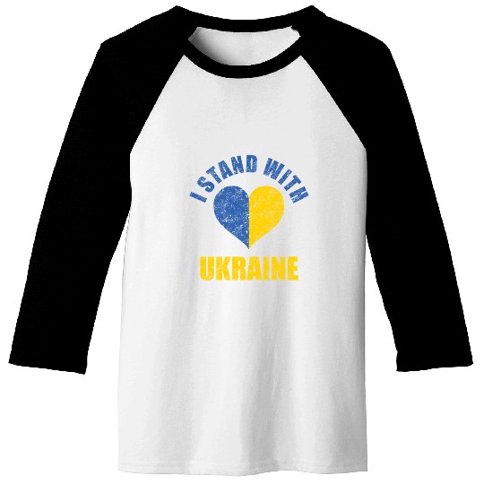 Support Ukraine I Stand With Ukraine Ukrainian Baseball Tees