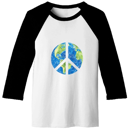 Peace On Earth World Peace Sign Baseball Tees