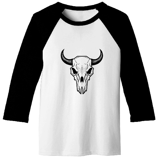 Cow Skull Boho Baseball Tees