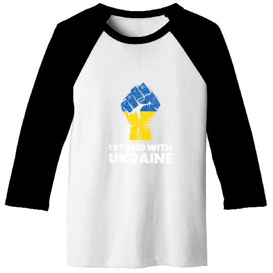 Ukrainian Flag I Stand With Ukraine Flag Baseball Tees