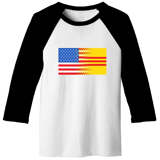 Vietnamese American South Vietnam Flag Baseball Tees