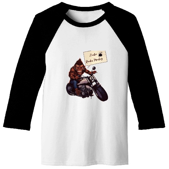 zombie Raider Monkey Baseball Tees