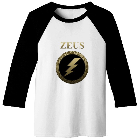 Zeus Ancient Greek God Thunderbolt Baseball Tees