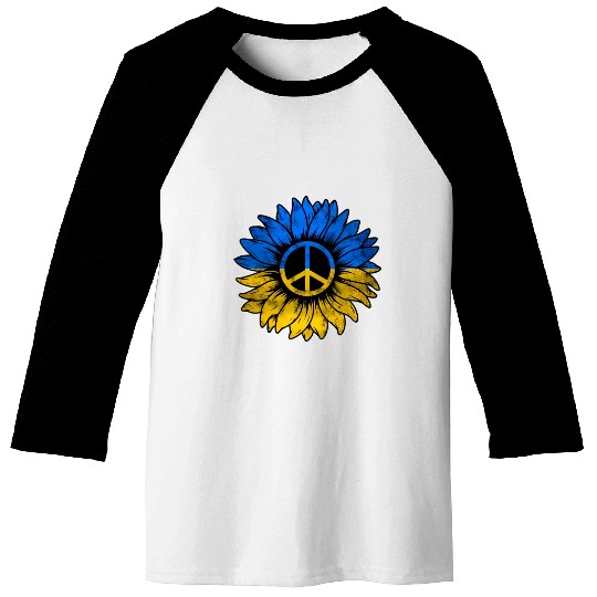 Ukrainian Flag Ukraine Flag Sunflower Baseball Tees