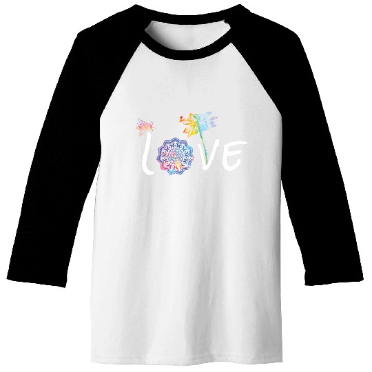 Namaste Love Lotus Bee Peace Meditation Baseball Tees